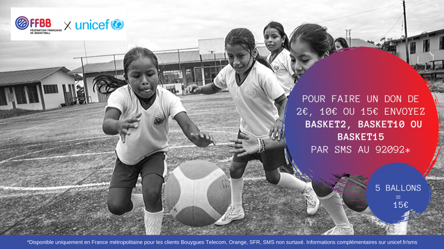 FFBB : Le match France / Montenegro en soutien de l&#039;UNICEF