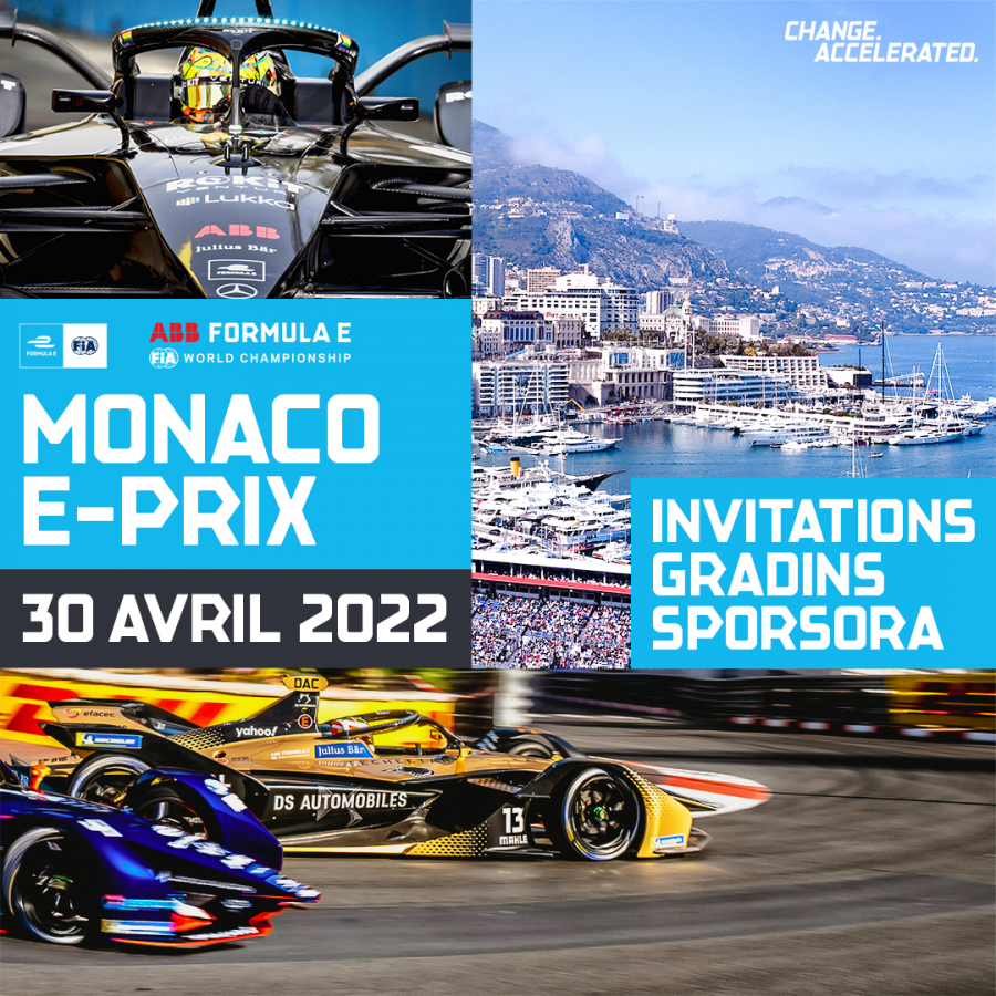Formula E vous invite au Monaco E-Prix le samedi 30 avril 2022.