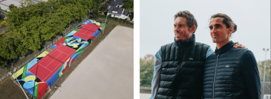[FFT] La FFT, Courtside et Lacoste redonnent vie à deux terrains de tennis à Angers