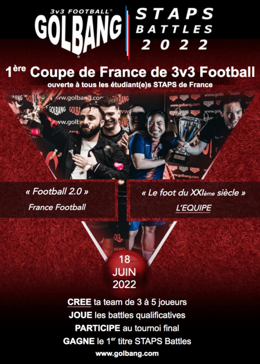 1ère Coupe de France de Golbang 3v3 Football® de la filière STAPS