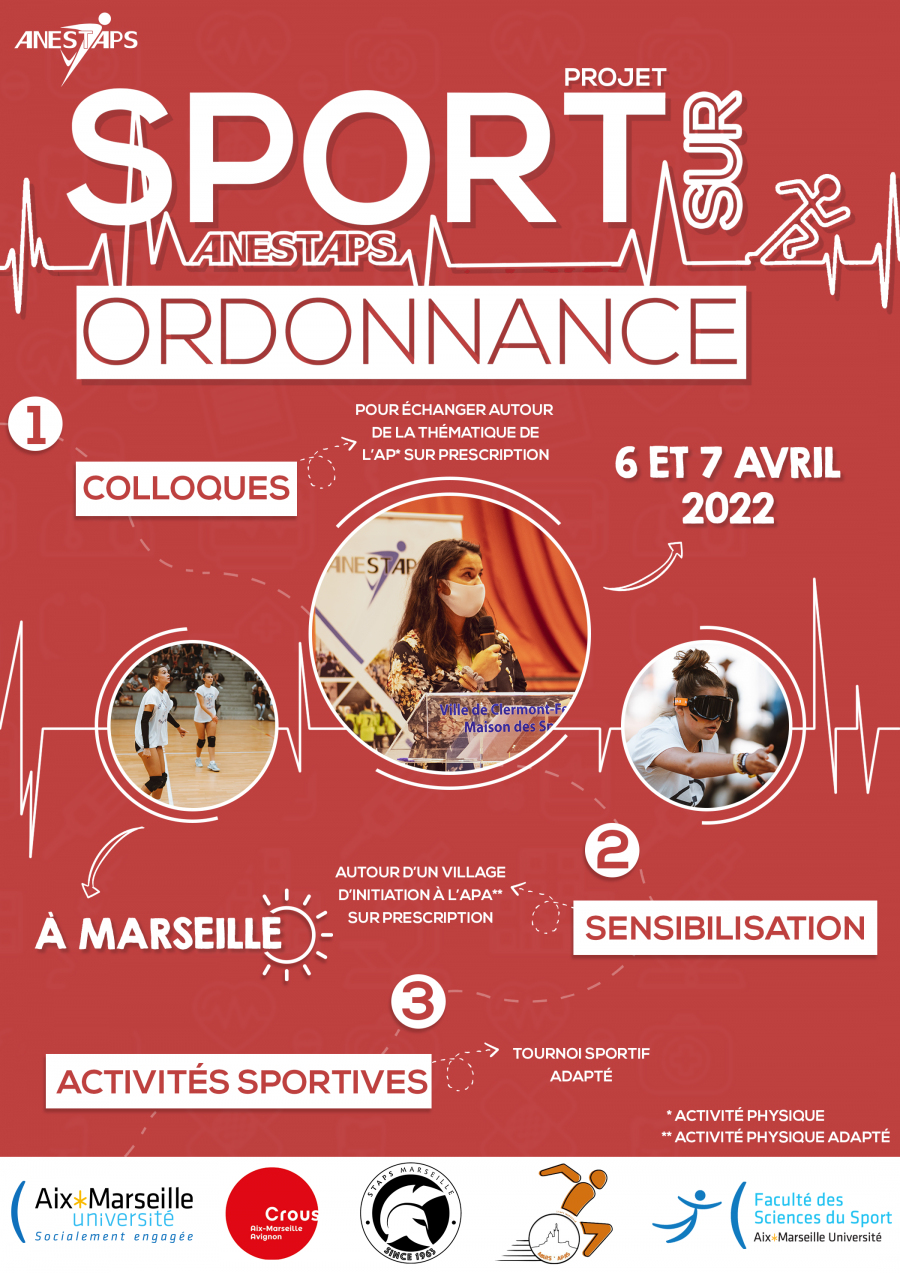 l&#039;anestaps organise l&#039;édition nationale 2022 du projet sport sur ordonnance du 6 au 7 avril à Marseille
