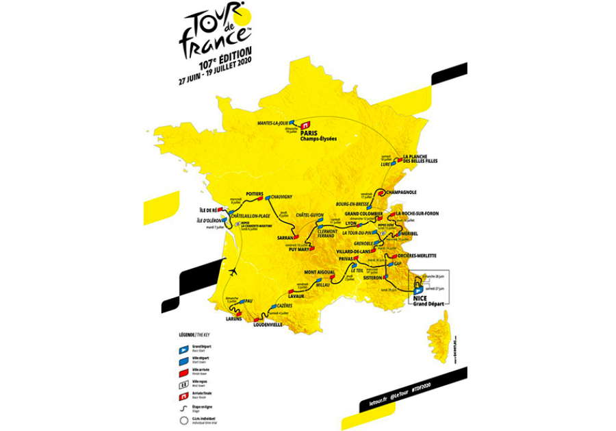 Le parcours du Tour de France 2020 dévoilé