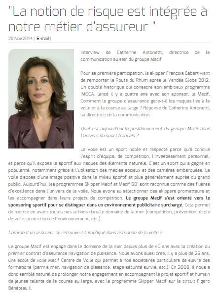 "La notion de risque est intégrée à notre métier d’assureur"