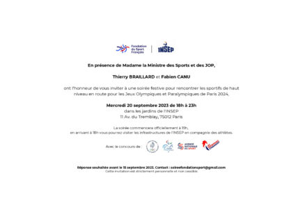[INSEP] Entreprises, venez rencontrer les athlètes en route pour Paris 2024 !
