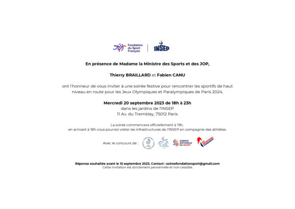 [INSEP] Entreprises, venez rencontrer les athlètes en route pour Paris 2024 !