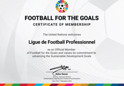[LFP] LA LFP DEVIENT MEMBRE OFFICIEL DU PROGRAMME FOOTBALL FOR THE GOALS DES NATIONS UNIES