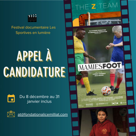 Fondation Alice Milliat - Appel à candidatures pour la 2ème édition du Festival « Les Sportives en Lumière »