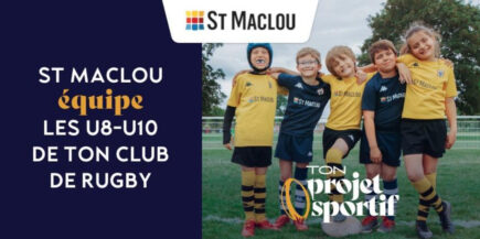 En collaboration avec Sportfive et act for sport, ST MACLOU S’ENGAGE AUX CÔTÉS DES ÉCOLES DE RUGBY ET DE LEURS JEUNES LICENCIÉS !