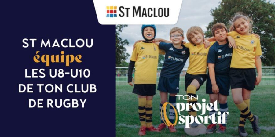 En collaboration avec Sportfive et act for sport, ST MACLOU S’ENGAGE AUX CÔTÉS DES ÉCOLES DE RUGBY ET DE LEURS JEUNES LICENCIÉS !