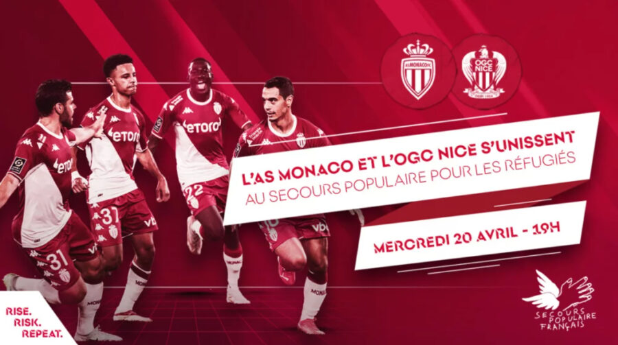 [NewsTankSport] Ligue 1 Uber Eats : Monaco et Nice s’associent au Secours Populaire en faveur des réfugiés ukrainiens