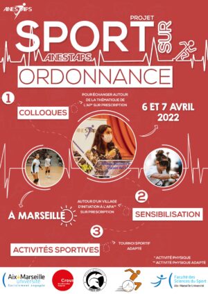 l'anestaps organise l'édition nationale 2022 du projet sport sur ordonnance du 6 au 7 avril à Marseille