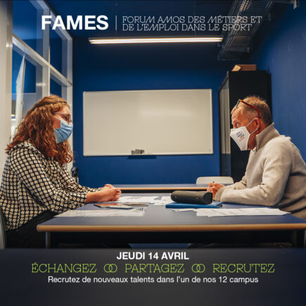 Forum AMOS des Métiers et de l’Emploi dans le Sport le 14 avril 2022
