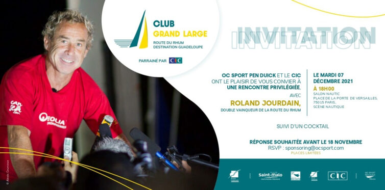 OC Sport Pen Duick invite les membres SPORSORA à une rencontre privilégiée avec Roland Jourdain