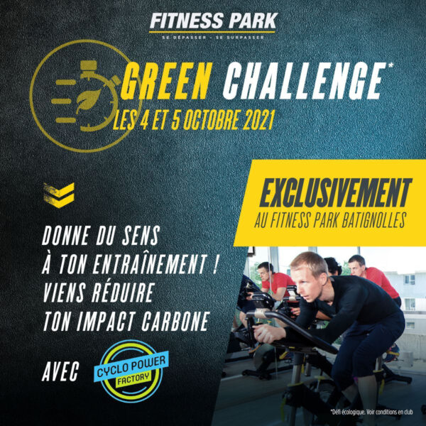 CYCLO POWER FACTORY ET FITNESS PARC BATIGNOLLES À L'ORIGINE DU GREEN CHALLENGE