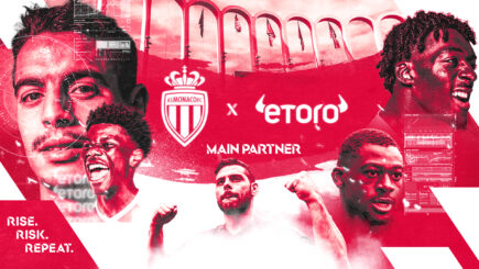 SPORTFIVE annonce le renforcement du partenariat établi entre l’AS MONACO et ETORO.