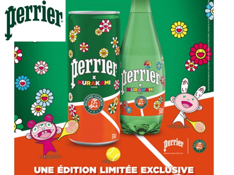 Perrier lance une édition limitée avec Takashi Murakami aux couleurs de Roland-Garros