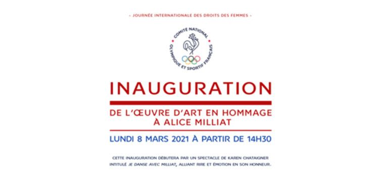 INAUGURATION DE L'OEUVRE D'ART EN HOMMAGE A ALICE MILLIAT