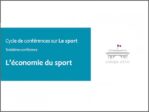 Conférence Conseil d'État : l'économie du sport