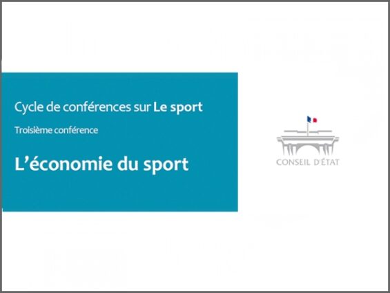 Conférence Conseil d'État : l'économie du sport