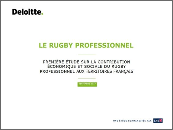 Contribution économique et sociale du rugby pro