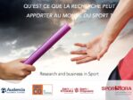 Conférence Audencia "Research and Business in Sport"