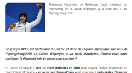 Caisse d'Epargne (Pyeongchang 2018) - 1 médaille d'Or et 3 de Bronze