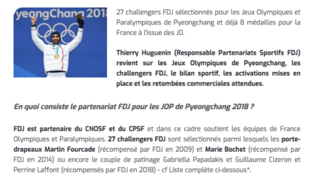 FDJ (Pyeongchang 2018) - 27 challengers sélectionnés et déjà 8 médailles à l'issue des JO