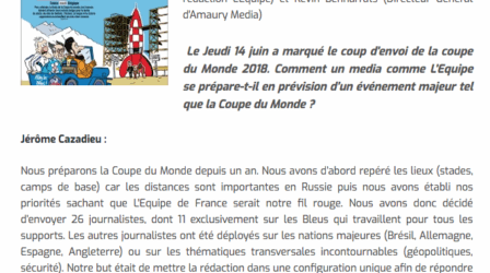L'Equipe et son dispositif dédié à la Coupe du Monde 2018