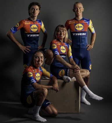 [Lidl] CRIVIT habille l’équipe Lidl-Trek en dehors des  compétitions pour promouvoir un mode de vie actif et  accessible à tous