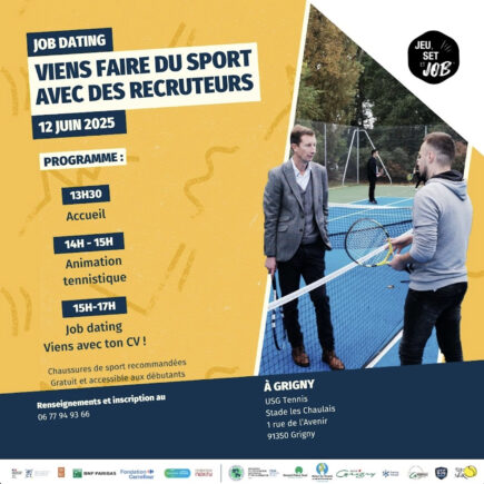 [Fête le Mur] Job dating « Jeu, Set et Job » bientôt à Grigny !