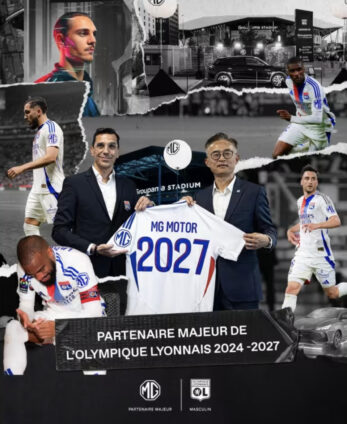 MG Motor France et l’Olympique Lyonnais renouvellent leur Partenariat Majeur pour trois ans avec SPORTFIVE