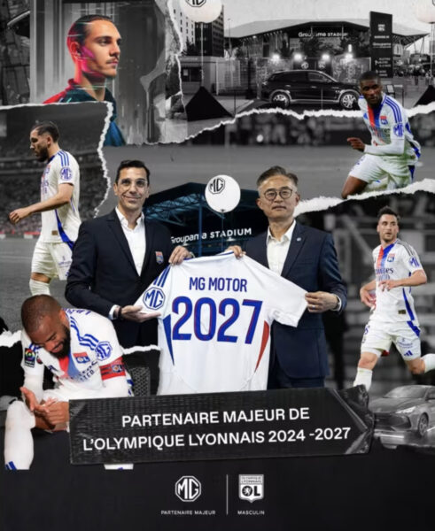 MG Motor France et l’Olympique Lyonnais renouvellent leur Partenariat Majeur pour trois ans avec SPORTFIVE