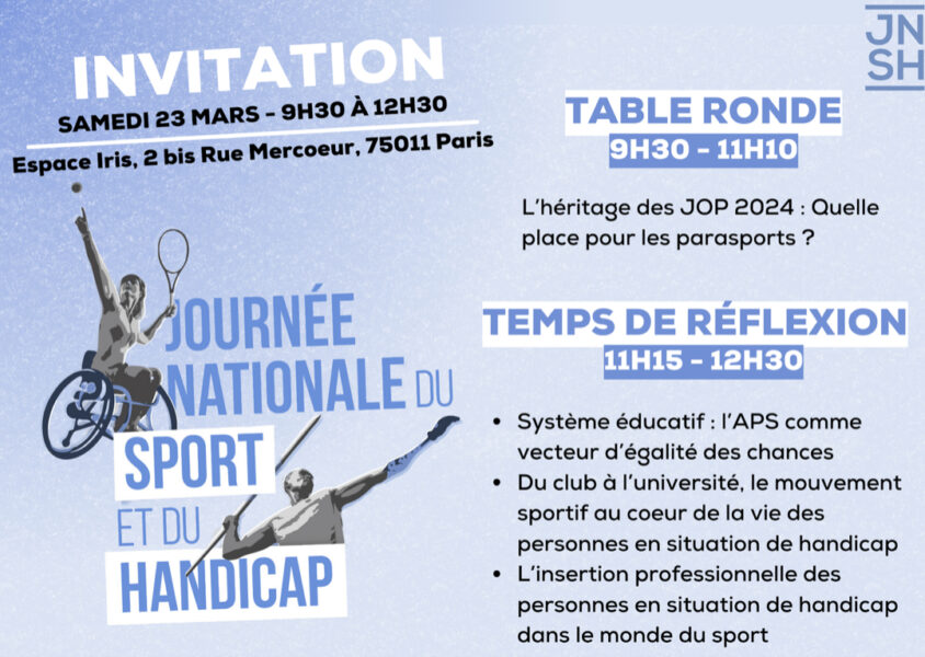 [ANESTAPS] L'héritage des JOP 2024 : Quelle place pour le développement des parasports ?