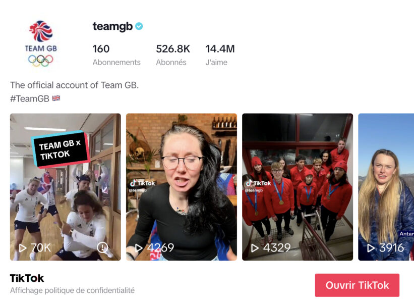 [TikTok] TikTok announced as Official Partner of Team GB and ParalympicsGB for Paris 2024