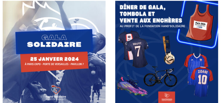 [FFHandball] Une soirée caritative organisée par la Fondation Hand'Solidaire