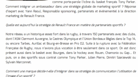 "Prendre un sportif sous contrat permet d’avoir plus d’opportunités"