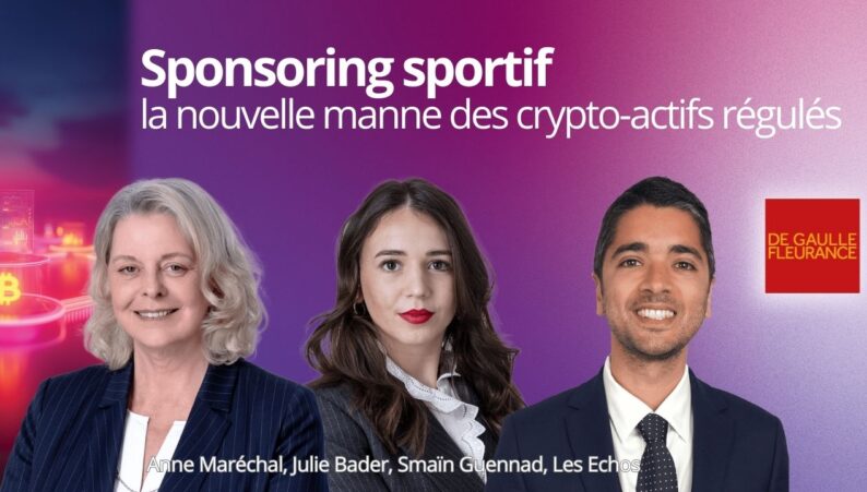 [De Gaulle Fleurance] Football, Formule 1…  Sponsoring sportif : la nouvelle manne des crypto-actifs régulés