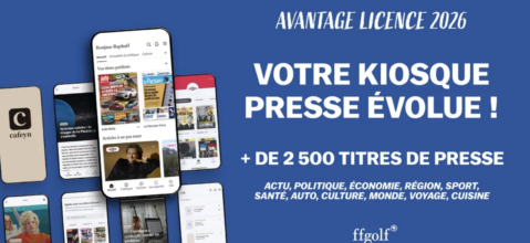 [FF Golf] Le kiosque presse ffgolf évolue et s’enrichit avec Cafeyn