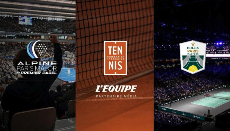 [FF Tennis] L’Équipe devient Partenaire Média de la Fédération Française de Tennis, de l’Alpine Paris Major et du Rolex Paris Masters