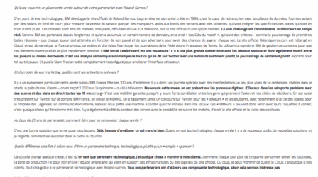 "Être partenaire technologique de Roland-Garros pour montrer notre savoir-faire"